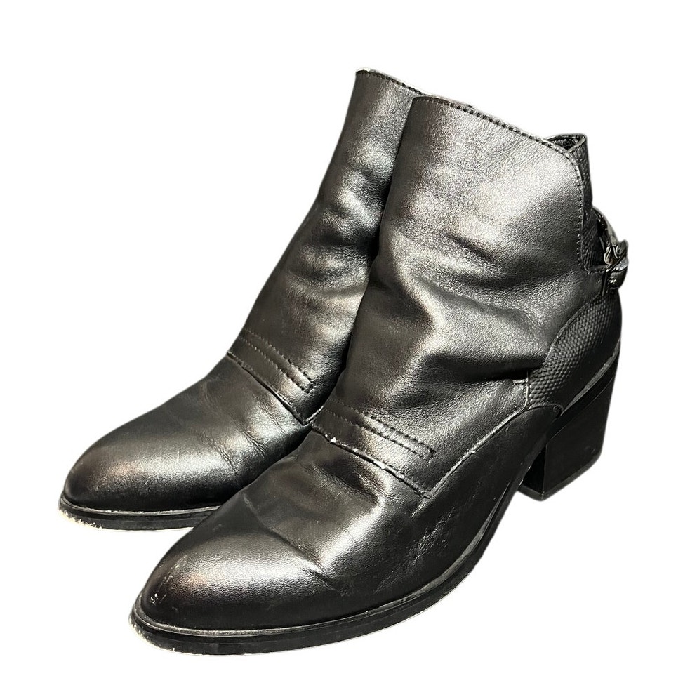 Alexander Wang Clarice Ankle Booties Black Pointed Toe Womens Size 8